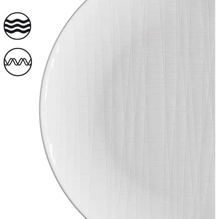 Набір посуду Rosenthal Mesh 16 предметів: 4 тарілки (глибокі 21 см, плоскі 21/27 см), миски для каші 14 см, білий