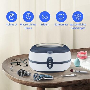 Ультразвуковий очищувач 600мл для окулярів, ювелірних виробів, годинників та зубних протезів (40000 Гц)