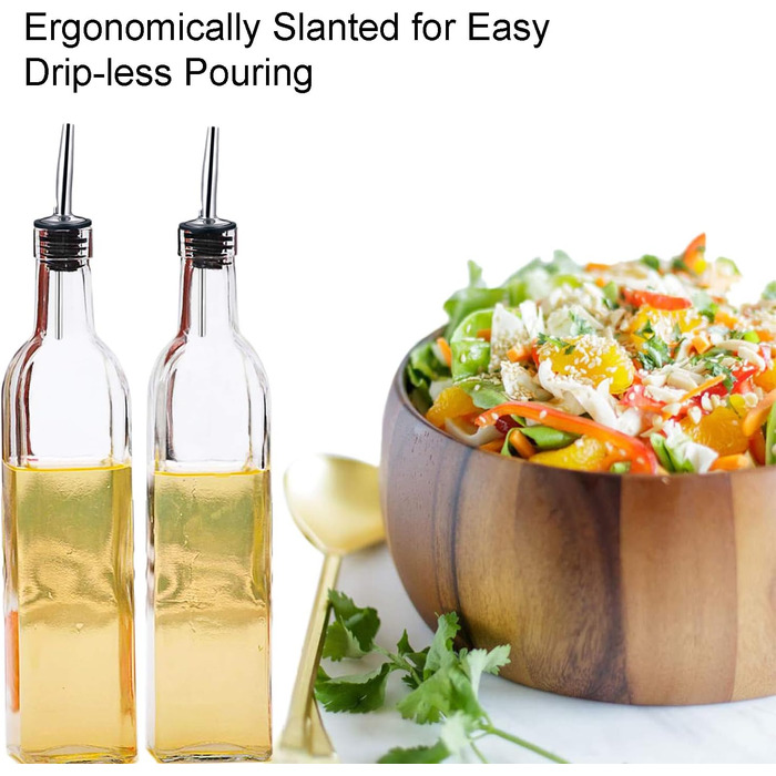 Виливник для оливкової олії LanMa, нержавіюча сталь, для лікеру, оцту, сиропу, олій, з нержавіючими тримачами (6 шт.)