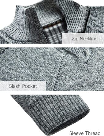 Чоловіча флісова куртка Les Umes з високим коміром, осінь-зима, Regular Fit, світло-сіра, 3XL