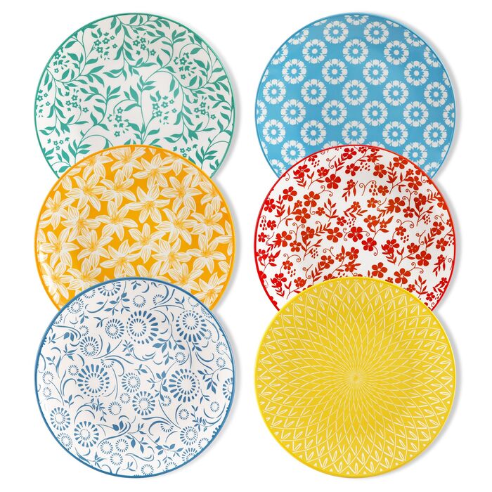 Набір посуду Vancasso Selene для 6 осіб, 24 елементи, пастелеве порцелянове покриття. Включає: 6 тарілок, 6 тарілок для десерту, 6 супових тарілок, 6 мисок. Підходить для мікрохвильової печі.