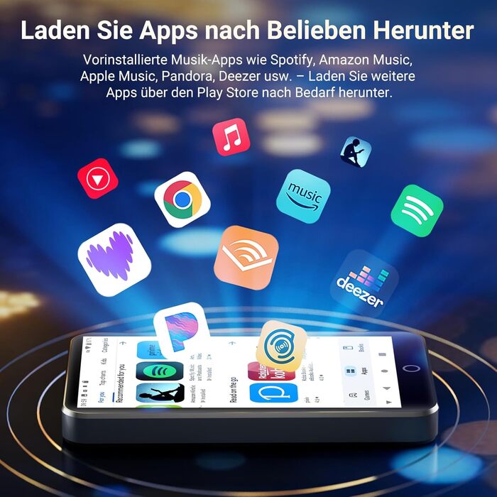 MP3 плеєр Mechen 160GB з Wi-Fi, Bluetooth, Android 13, 4