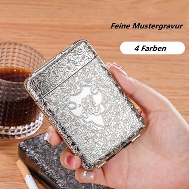 Вишукане екіпірування для куріння: Люкс-еко-екіпірування для сигарет з інтегрованим бездротовим запальничкою (16 шт, 84 мм, King Size)