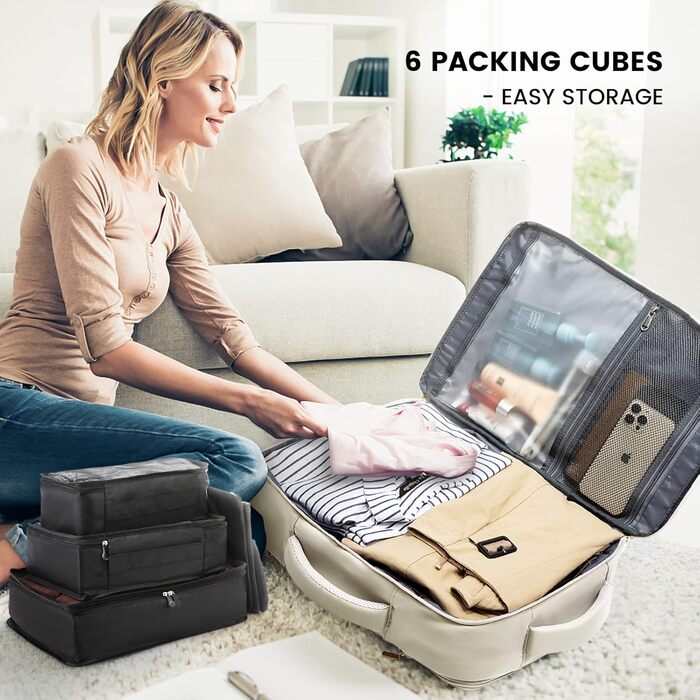 LOVEVOOK Рюкзак жіночий великий з відділенням для взуття, вологостійким відділенням та відділенням для ноутбука 17 дюймів, рюкзак чоловічий, розширюваний ручний багаж для бізнесу 30-40л для подорожей, відпустки, походів, Beige Beige 17,3 дюймів