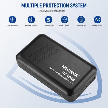 Запасний акумулятор NEEWER 2280mAh (2 шт.) з USB-зарядним пристроєм для Sony ZV-E10II, A9III, A7CII, ZV-E1, A7III, A7IV, FX3, FX30, A6700, A1, A7C, A7CR, A7RIV, A7RV, A7SIII, A9II (LP-E6)