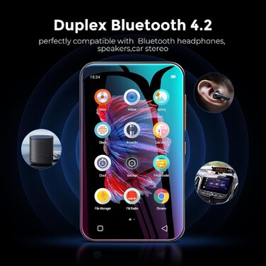 MP3-плеєр TIMMKOO з Bluetooth та WiFi, 4.0