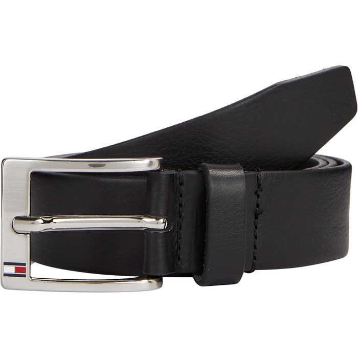 Чоловічий шкіряний ремінь Tommy Hilfiger New Aly Belt, чорний (115 см)