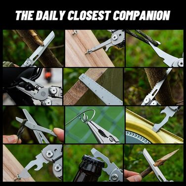 Мультитул RAXCO 15-в-1: плієнті та інструмент для кемпінгу - ідеальний подарунок для чоловіків, батька, друга