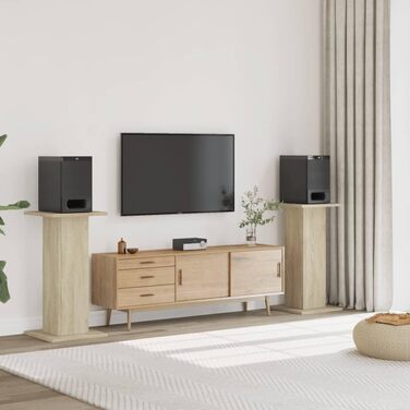 Підставки для колонок 2 шт. VidaXL, дерев'яні, 30x30x80 см, для Hi-Fi, домашнього кінотеатру, покращене звучання