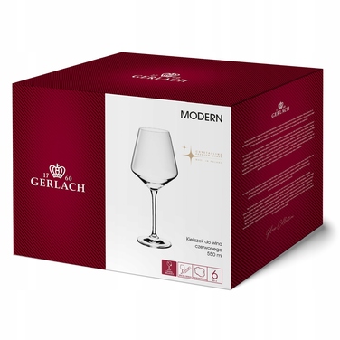 Келихи для червоного вина Gerlach Modern, 550 мл, 6 шт.
