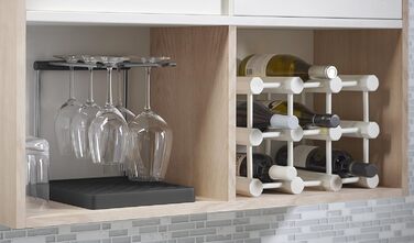Сушарка для келихів Kohler K-8628-CHR антрацит, металева підставка для вина та келихів