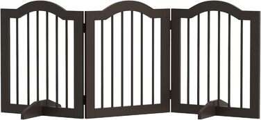 Захисний бар'єр для собак PawHut 5-секційний, 261,5 x 61 см, розкладний, з дверцятами, білий