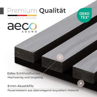 Акустичні панелі з натурального дерева (набір 4 шт) 120x60x2.1 см, шпон груші та чорний акустичний фліс, 3D стінні панелі для шумоізоляції та декору інтер'єру