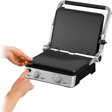Електричний гриль Braun MultiGrill 7 CG7020: 3-в-1 (контактний гриль, BBQ, духовка), 2000W, велика поверхня (12 бургерів), регулювання температури, для дому