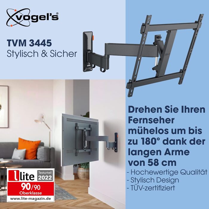 Настінне кріплення для телевізора Vogel's Comfort TVM 3445 Full-Motion 32-65