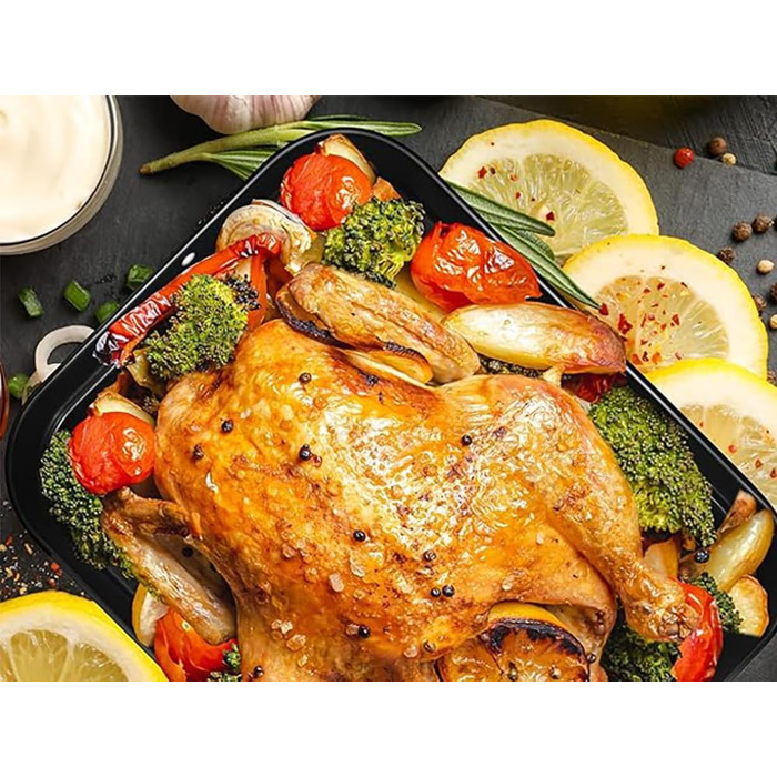 Форма для запікання LS Kitchen - Гратен для лазаньї з ручками, сталева жароміцна форма з антипригарним покриттям, набір 2 шт.