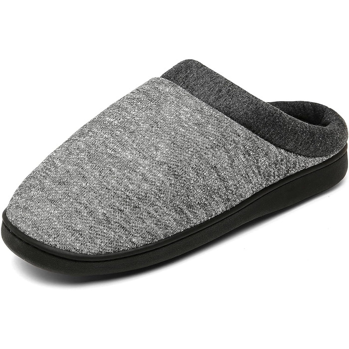 Теплі домашні капці Mishansha зимові чоловічі та жіночі з піною Memory Foam, сірі, розмір 43 EU