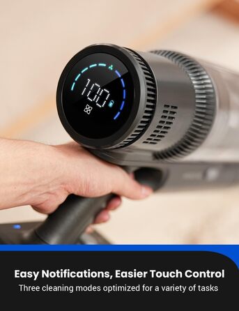 Бездротовий пилосос Proscenic P15: 55KPa, 580W, 70 хв, LED-дисплей, антизаплутування, фільтр 6 шарів, для дому, килимів, шерсті тварин