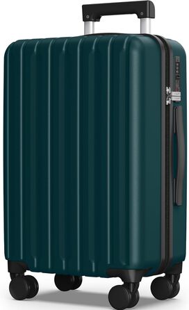 Набір валіз SHOWKOO 2 шт. з жорстким корпусом, 65см+75см, розширюваний, ультралегкий, полікарбонат, з TSA замком та 4 колесами (темно-зелений, XL/75см)