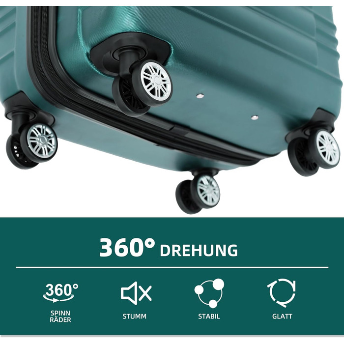 Чохол-валіза Beibye для подорожей, набір (Кофе, Набір) (Темно-зелений, Набір)