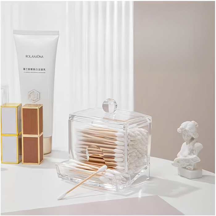 Організатор для косметики MIGUIWOR (3 шт.) - ватний диск, ватяні палички, прозорий