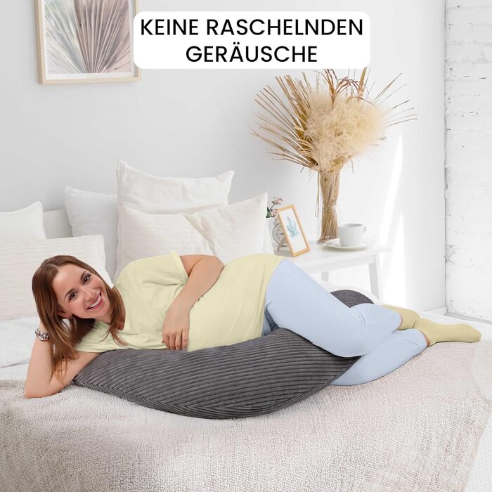 Подушка для годування Amilian Stillkissen XXL 170 см - для вагітних та годуючих матерів - подушка для сну з підголівником та знімним чохлом