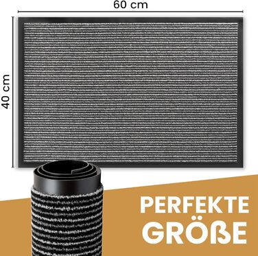 Килимок для дому 40x60 см (смугастий) - міцний, поглинаючий бруд, внутрішній килимок