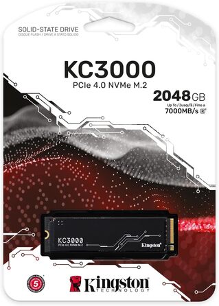 SSD Kingston KC3000 2TB PCIe 4.0 NVMe M.2 - Швидкий накопичувач для ПК та ноутбуків