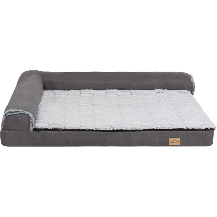 Ортопедичне ліжко для собак BingoPaw XL: велике, зручне, знімний чохол, водонепроникна підстилка, 120x90x25 см