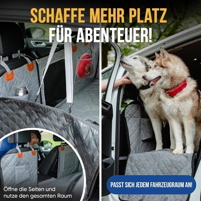 Захист для автокрісла собаки ZooNice: водовідштовхуючий, стійкий до подряпин з боковим захистом | Premium захист сидіння авто для собак | Універсальний чохол на сидіння для собак в авто та SUV