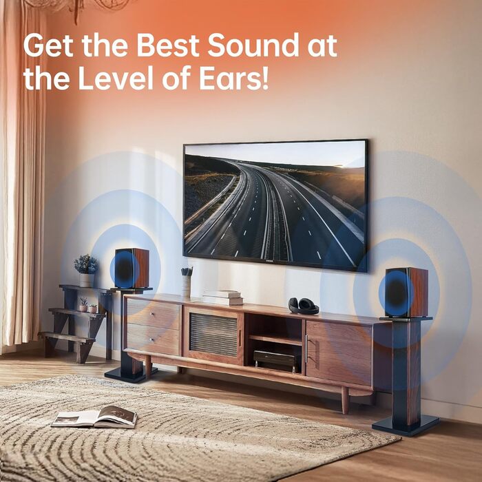 Підставка для акустики OUUTMEE 60 см (2 шт.) - дерев'яні, для Hi-Fi, кінотеатр, універсальні, з піском, для полиць