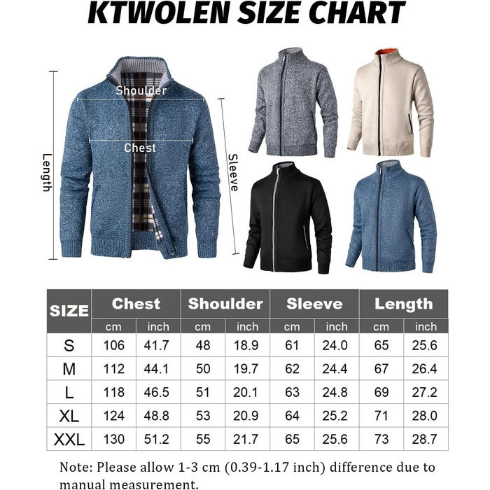 Чоловічий кардиган з флісовою підкладкою: теплий светр-кофта на осінь-зиму | C-dunkelgrau