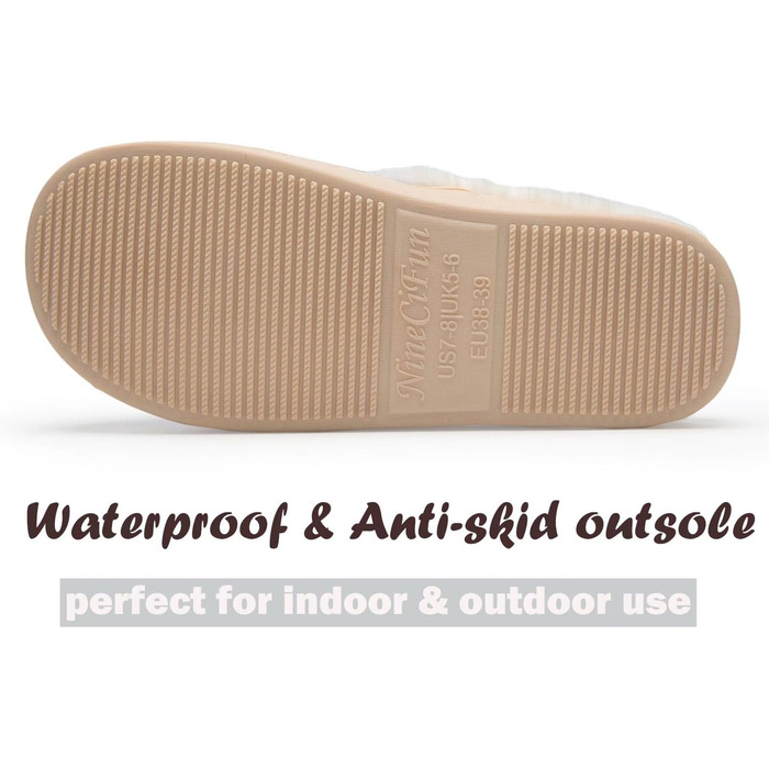 Домашні тапочки для жінок NineCiFun з меморі-піною, пухнасті, для дому та вулиці, з антиковзкою підошвою, з теплим плюшевим підкладкою, сірі (світло-сірі), 40/41.5 EU, Babyrosa