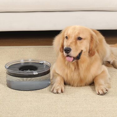 Миска для собак PETTOM без облизування, 3L, витоки запобігаються, сіра