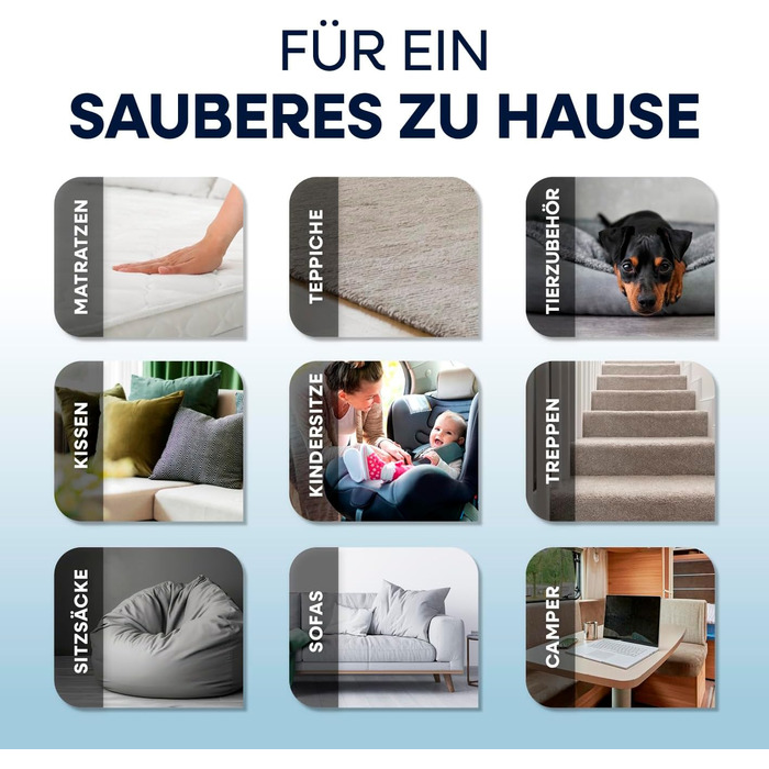 CLEANmaxx Професійний пароочисник для м'яких меблів та килимів Pro Steam | 3 в 1: очищувач м'яких меблів, точковий очищувач, миючий пилосос | Видаляє плями з килимів, авто, диванів тощо (червоний з шампунем, Pro Power 600W)