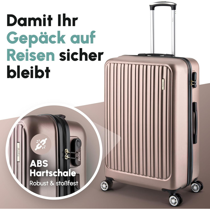ABS валіза Hartschalenkoffer Easy Move - ергономічна та безпечна, 54 см, колір кави