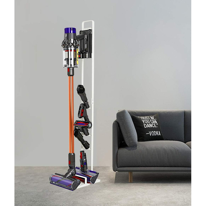 Підставка для пилососів Dyson: Organizer та кріплення для Dyson Gen5, V15s, V15, V12 Slim, V11, V10, V8, V7, V6, DC30, DC35 (білий)