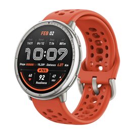Смарт-годинник Amazfit Active 2 44мм, GPS, фітнес-трекер, червоний. До 10 днів роботи, моніторинг сну, 160+ режимів спорту, водозахист. Сумісний з Android та iPhone