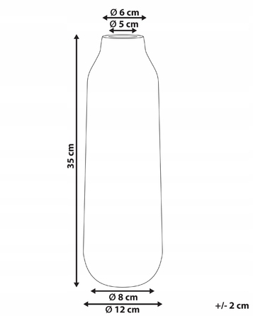 Керамічна ваза Beliani, 12 x 35 см