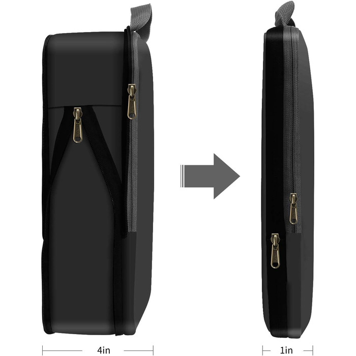 Органайзери для подорожей Eono by Amazon: набір кубів-компресорів для пакування валіз та рюкзаків, 4 шт. (3 шт. чорного кольору)