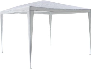 Nexos GM36000 PE Pavilion Party Tent for Garden, Terrace, Market, Camping, Festival as a Shelter and Waterproof Cover, 3 x 3 m, White