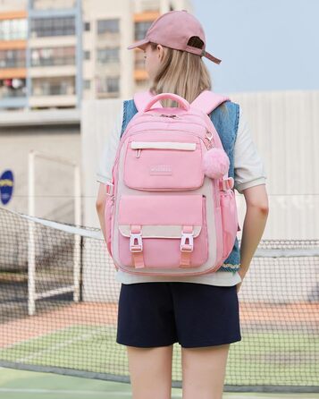 Шкільний рюкзак Makukke для дівчаток та підлітків, 30L, рожевий. Набір шкільних рюкзаків, водонепроникний, з багатьма кишенями. Підходить для хлопчиків та дівчат.