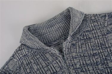 Чоловічий в'язаний кардиган Runcati з довгим рукавом, коміром та замком, з косими візерунками (XL, сірий)