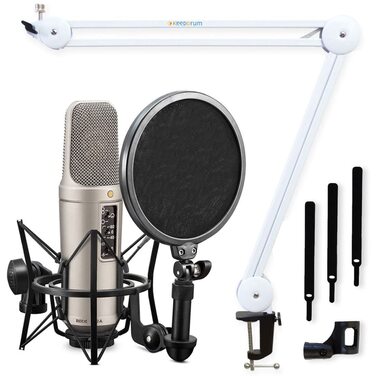 Rode NT-USB+ Конденсаторний мікрофон USB + Keepdrum MS138 Шарнірний кронштейн Чорний