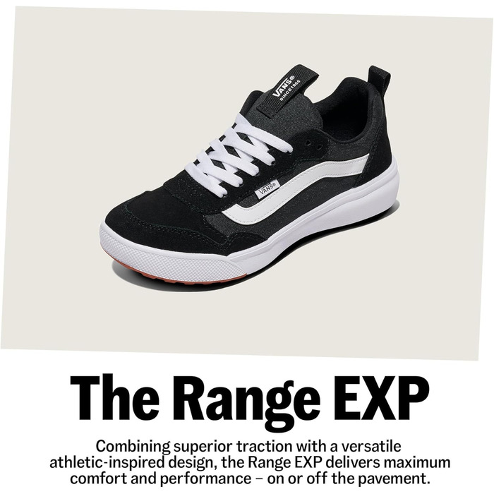 Кросівки Vans Range Exp для жінок, 39 розмір EU, замша та канвас, чорно-білі