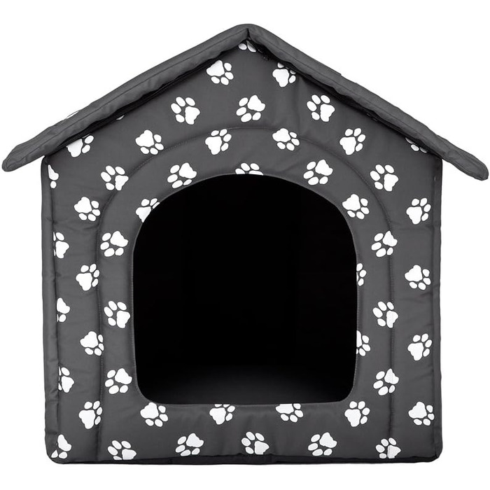 Будка для собак та котів HobbyDog середнього розміру - сіра, 52x46x53 см [L], знімний дах