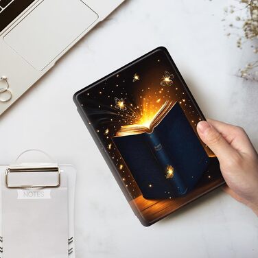 Чохол для Kindle Paperwhite 12-го покоління (2024) Flip з силікону, чохол Kindle Colorsoft з автопробудженням/сном, PU/TPU чохол-книжка, підходить для хлопчиків та дівчаток, з малюнком, Signature Edition, 7' (Color 6)