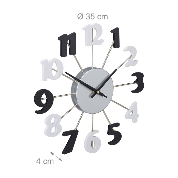Relaxdays Wall Clock without Frame