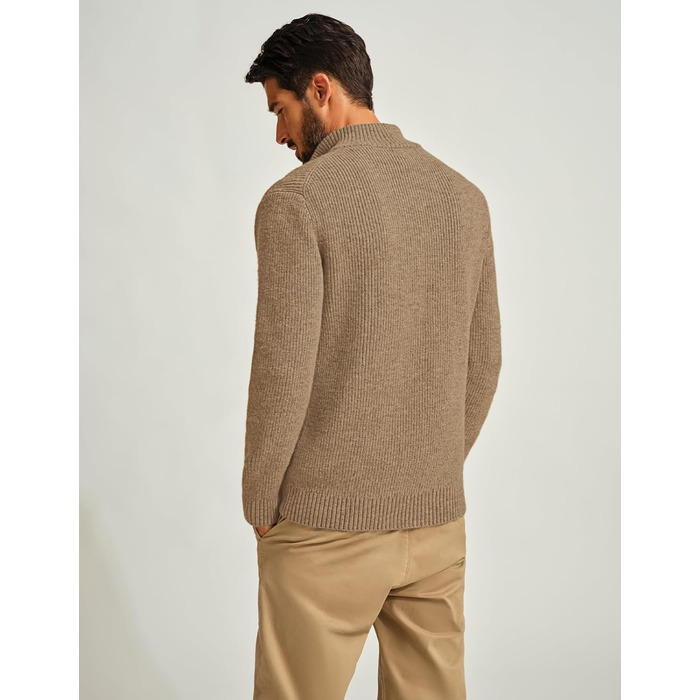 Чоловіча вітрозахисна куртка-кардиган PJ PAUL JONE з коміром-стійкою та блискавкою, колір верблюжий (S)