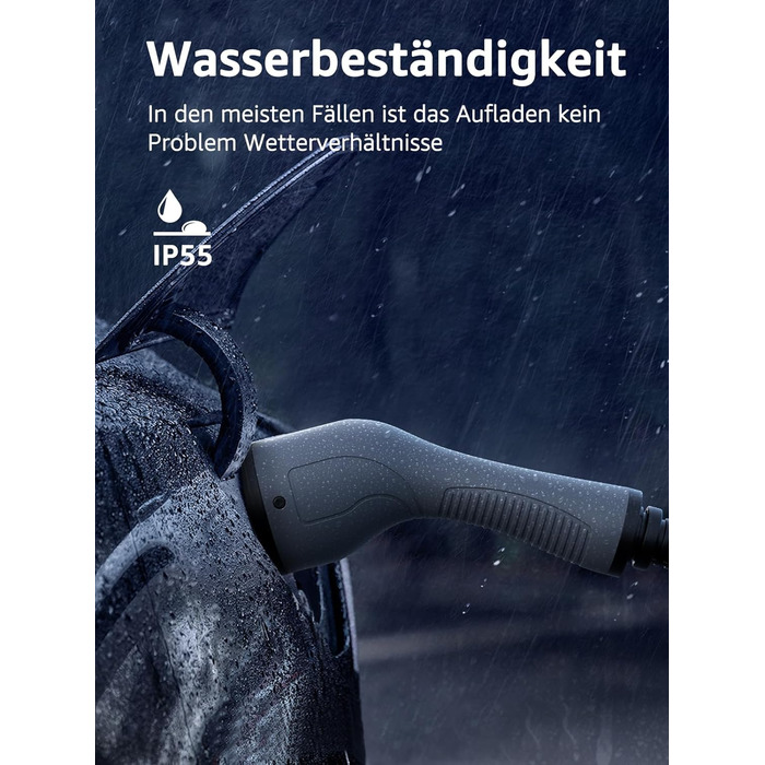 Кабель для зарядки електромобіля Bokman Typ 2, 11kW, 16A, 3-фазний, 8м, Modus 3 (Typ 2 на Typ 2) з сумкою та мікрофіброю